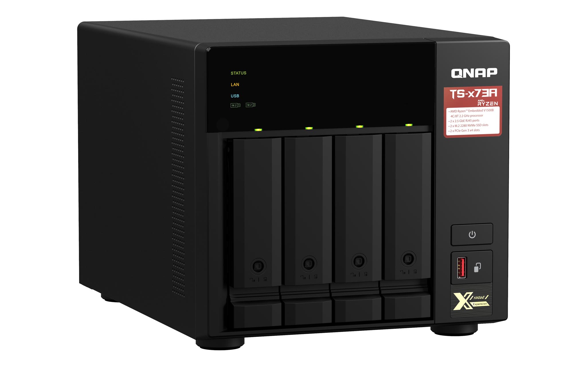 QNAP TS-473A-8G 4 Bay, Thiết Bị Lưu Trữ NAS QNAP TS-473A-8G Chính Hãng